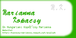 marianna kopacsy business card